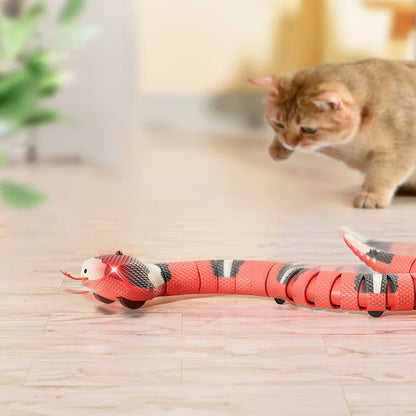 USB rechargeable snake toy with smart sensing technology