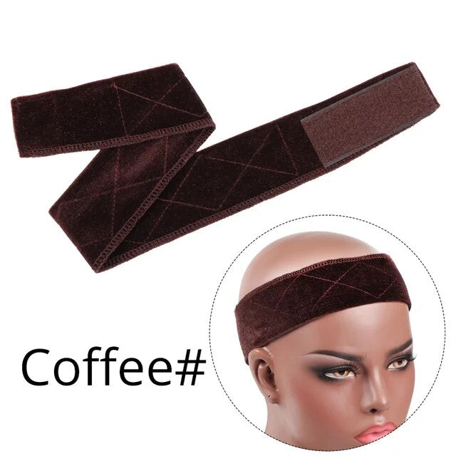 Adjustable Soft Velvet Wig Grip Headband 3jpg