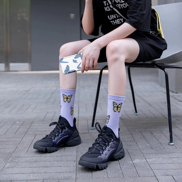 Cute Butterfly Print Crew Socks (3).jpg