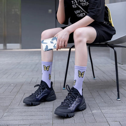 Cute Butterfly Print Crew Socks (3).jpg