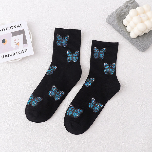 Cute Butterfly Print Crew Socks (6).jpg