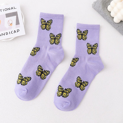 Cute Butterfly Print Crew Socks (7).jpg