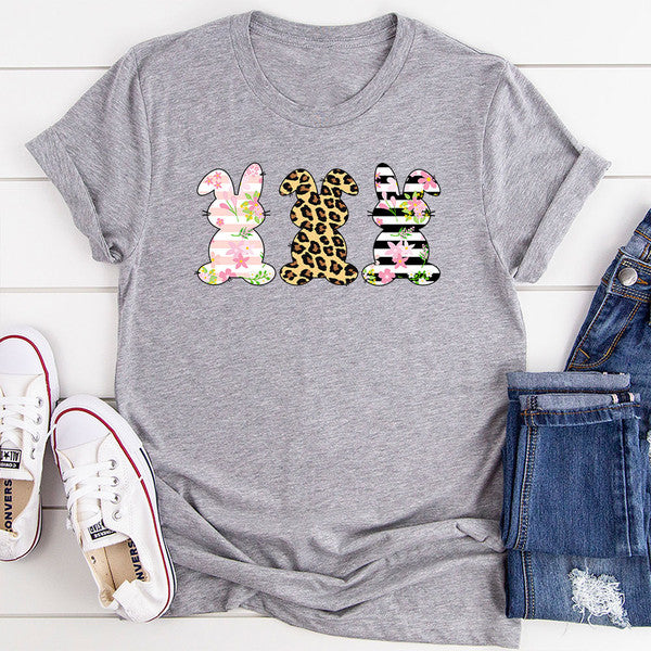 Floral Easter Bunnies T-Shirt.jpg