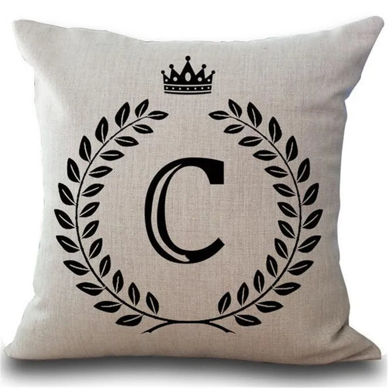 Personalized Alphabet Pillow Cover C