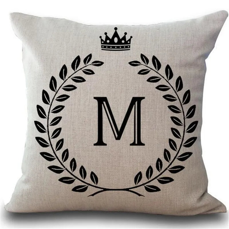 Personalized Alphabet Pillow Cover M