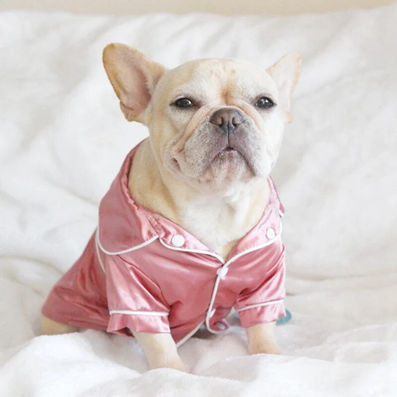 Gfa9LuxuryPetDogPajamasSoftSilkFrenchBulldogPajamasPetCoatClothingForSmallDogsShihjp