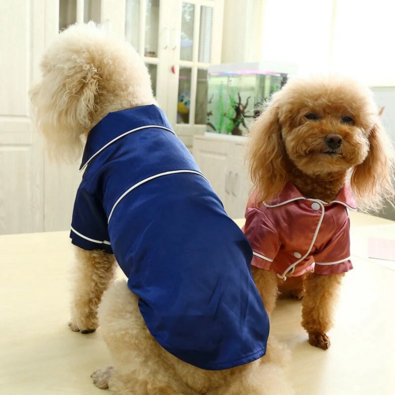 3ZjYLuxuryPetDogPajamasSoftSilkFrenchBulldogPajamasPetCoatClothingForSmallDogsShihjp
