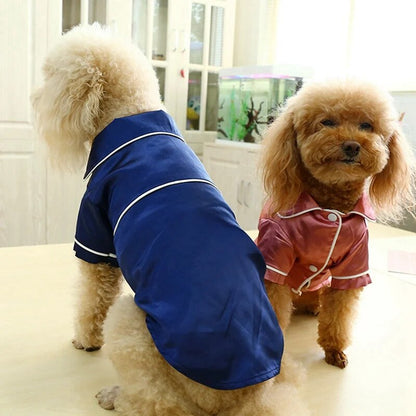 3ZjYLuxuryPetDogPajamasSoftSilkFrenchBulldogPajamasPetCoatClothingForSmallDogsShihjp