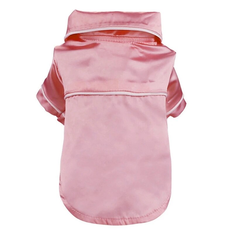 Qu3WLuxuryPetDogPajamasSoftSilkFrenchBulldogPajamasPetCoatClothingForSmallDogsShihjp