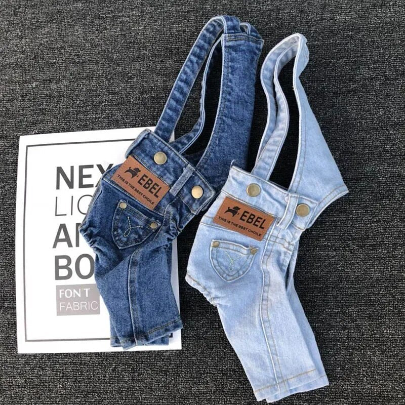 Denim Dog Clothes for Small to Medium Pets