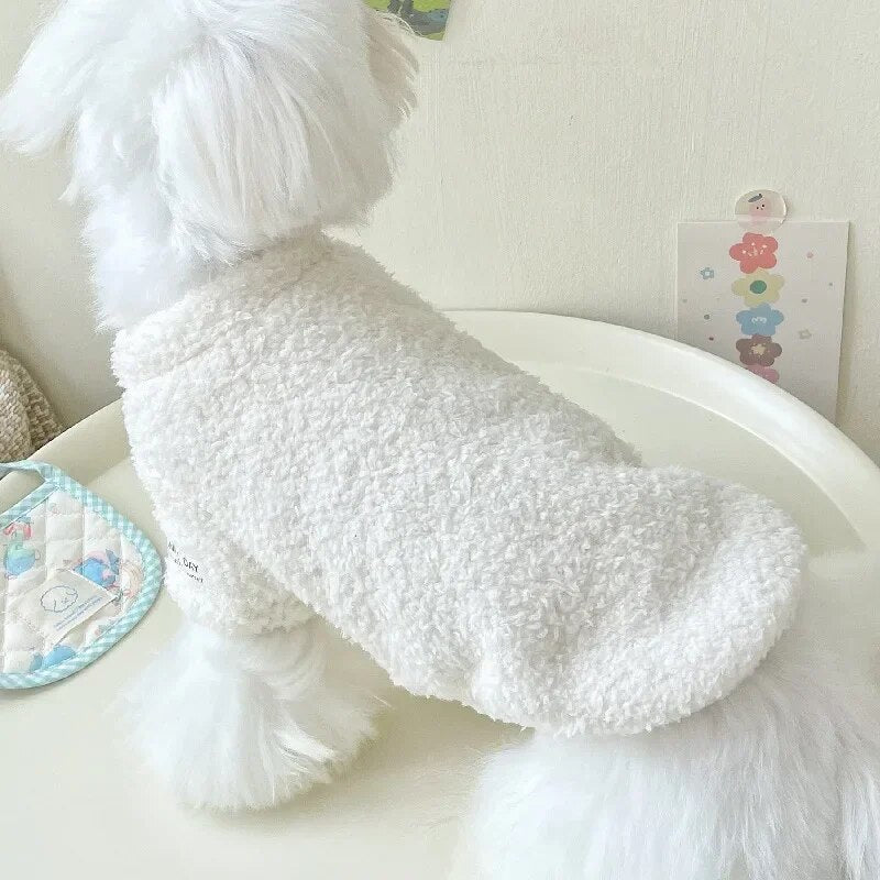 r5qoAutumnWinterDogSweaterDoubleSidedCloudPlushBottomSweaterThickenedPlushCoatPetDogC