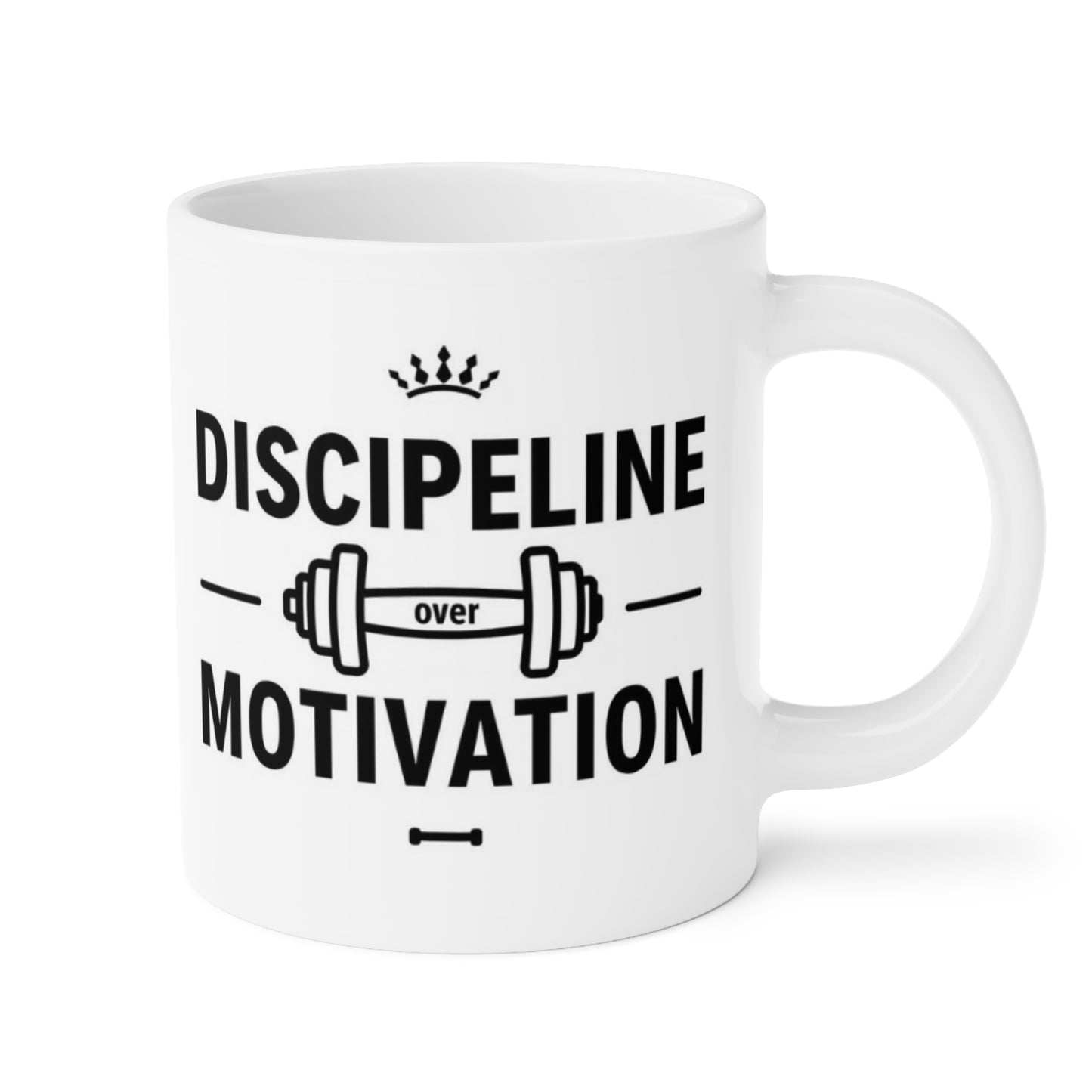 Discipline Over Motivation Coffee Mug — Fitness Motivational Gym Gift