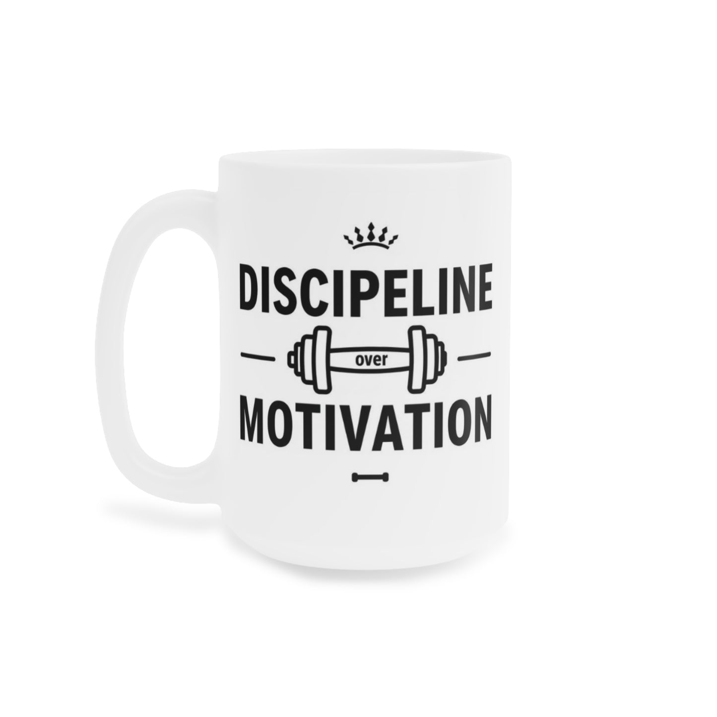 Discipline Over Motivation Coffee Mug — Fitness Motivational Gym Gift