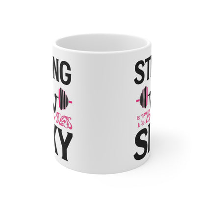 Mug — "Strong is the New Sexy" Weightlifting Fitness Coffee Mug