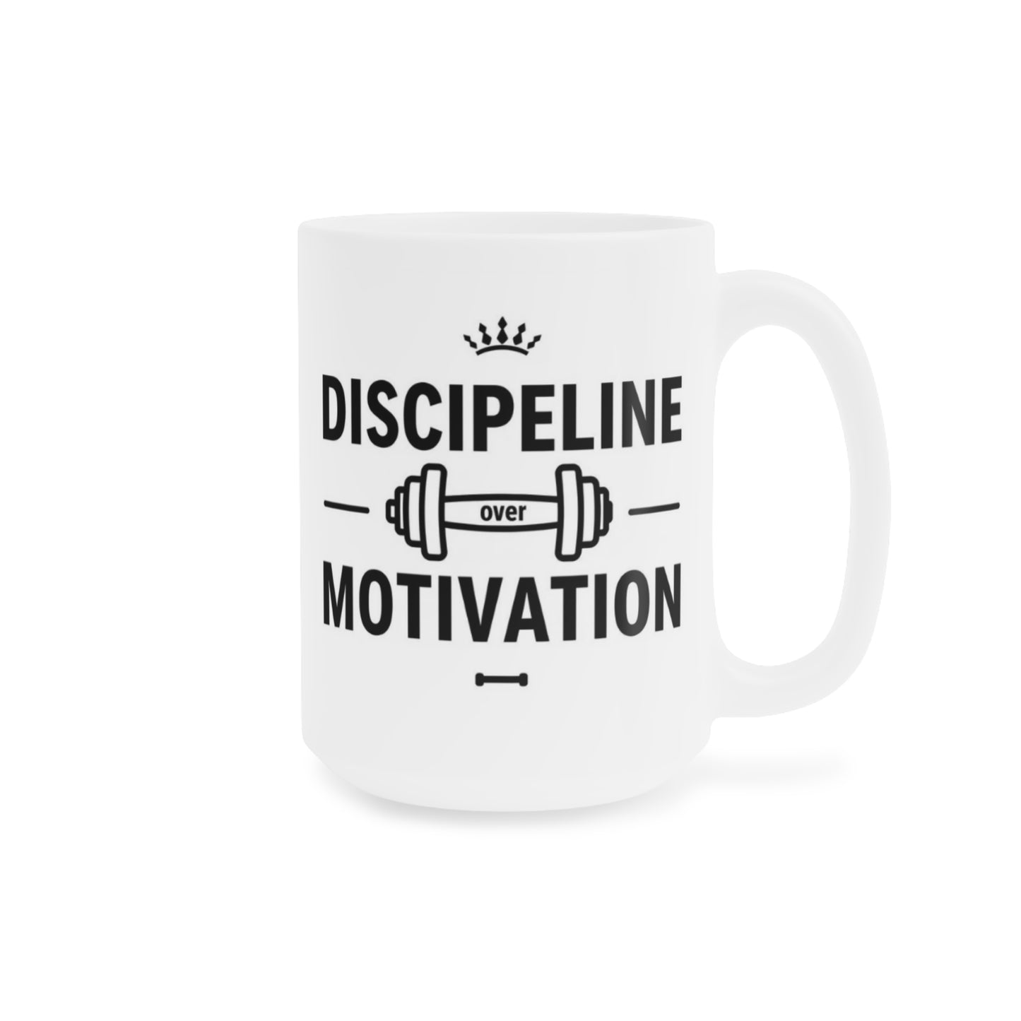 Discipline Over Motivation Coffee Mug — Fitness Motivational Gym Gift