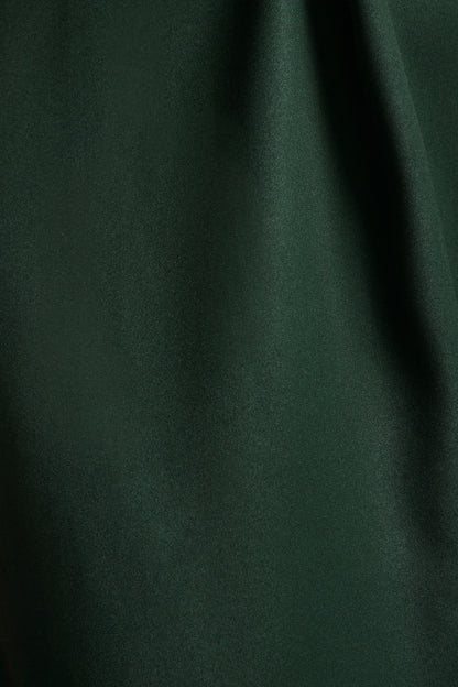 Stacey | Dark Green Slashed-Neck Maxi Dress With Open-Back And Embellished Detail
