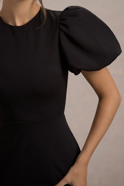 Love Letters | Black Puff-Sleeve Maxi Dress