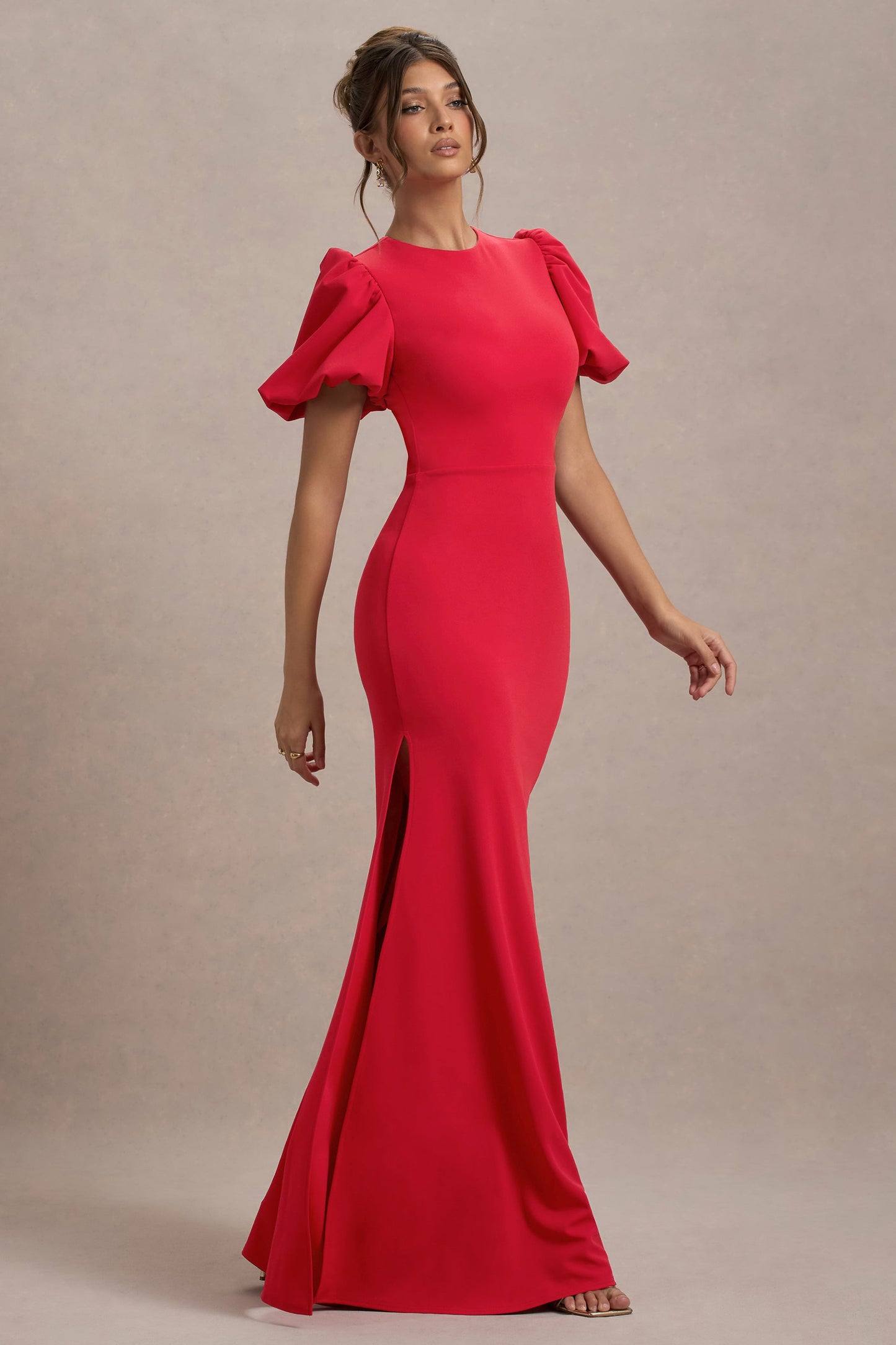 Love Letters | Red Puff-Sleeve Maxi Dress