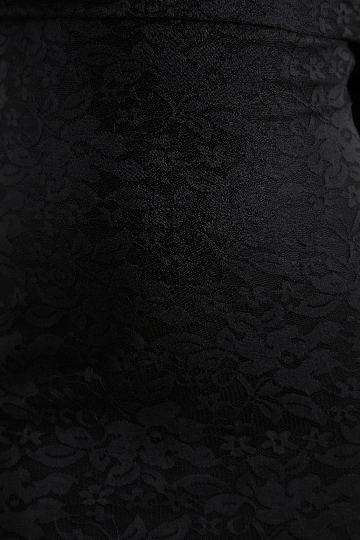 Maelora | Black Lace Bardot-Neck Maxi Dress With Scarf