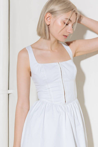 CATCH THE SUN WHITE MIDI DRESS