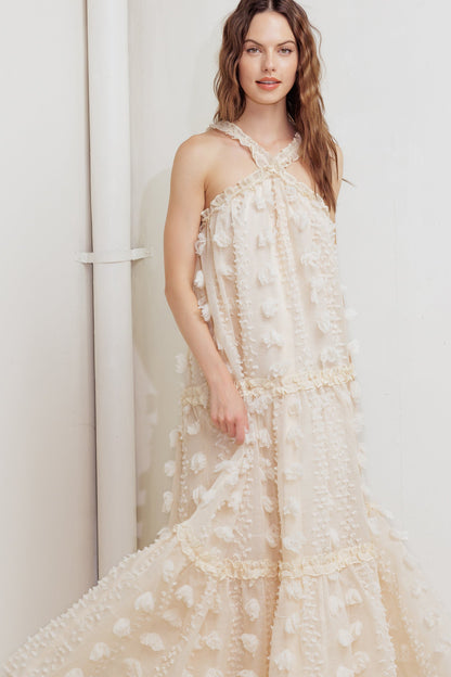 CLOUD NINE CROSS FRONT MAXI DRESS
