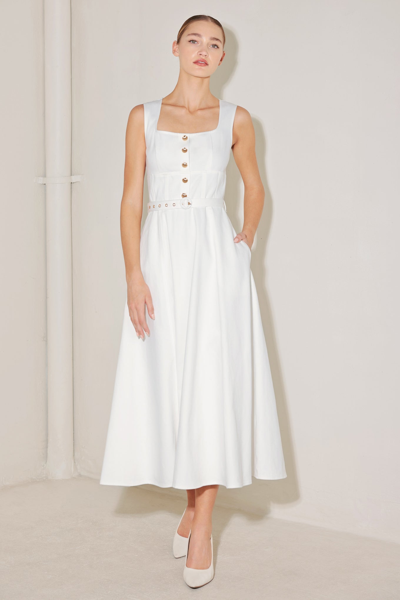 SUMMER SOCIAL WHITE MIDI DRESS FINAL