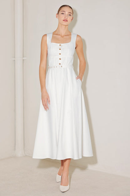 SUMMER SOCIAL WHITE MIDI DRESS FINAL