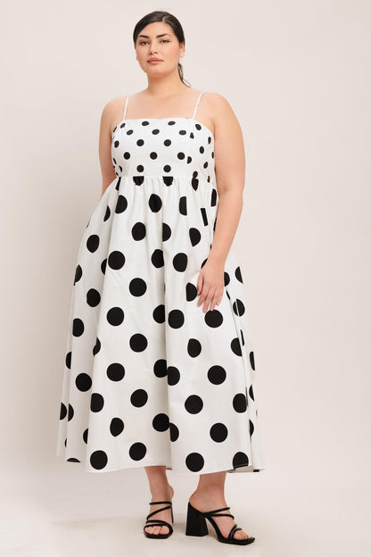 DOLCE VITA POLKA DOT MIDI DRESS