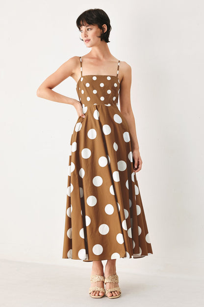 DOLCE VITA POLKA DOT MIDI DRESS