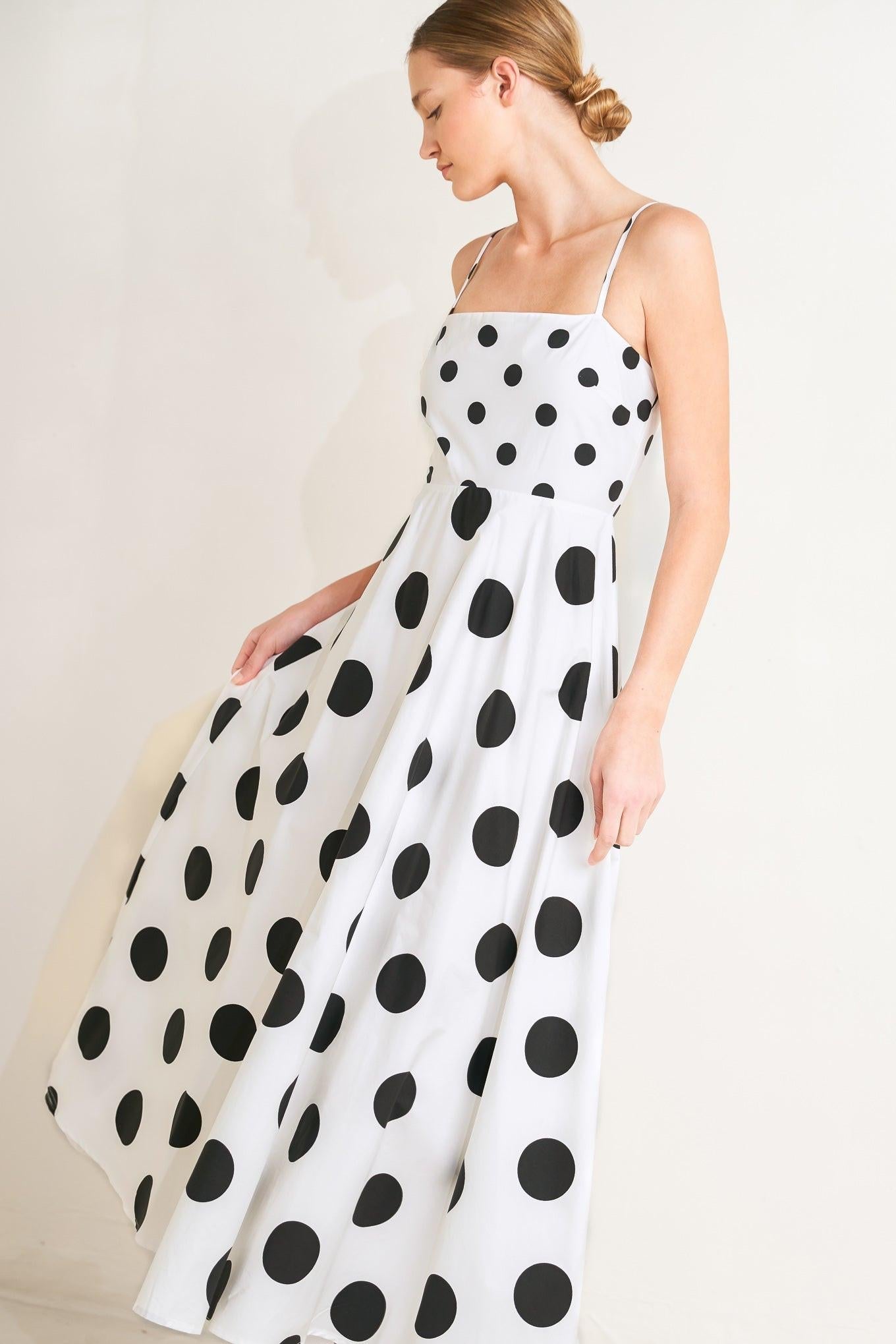 DOLCE VITA POLKA DOT MIDI DRESS FINAL