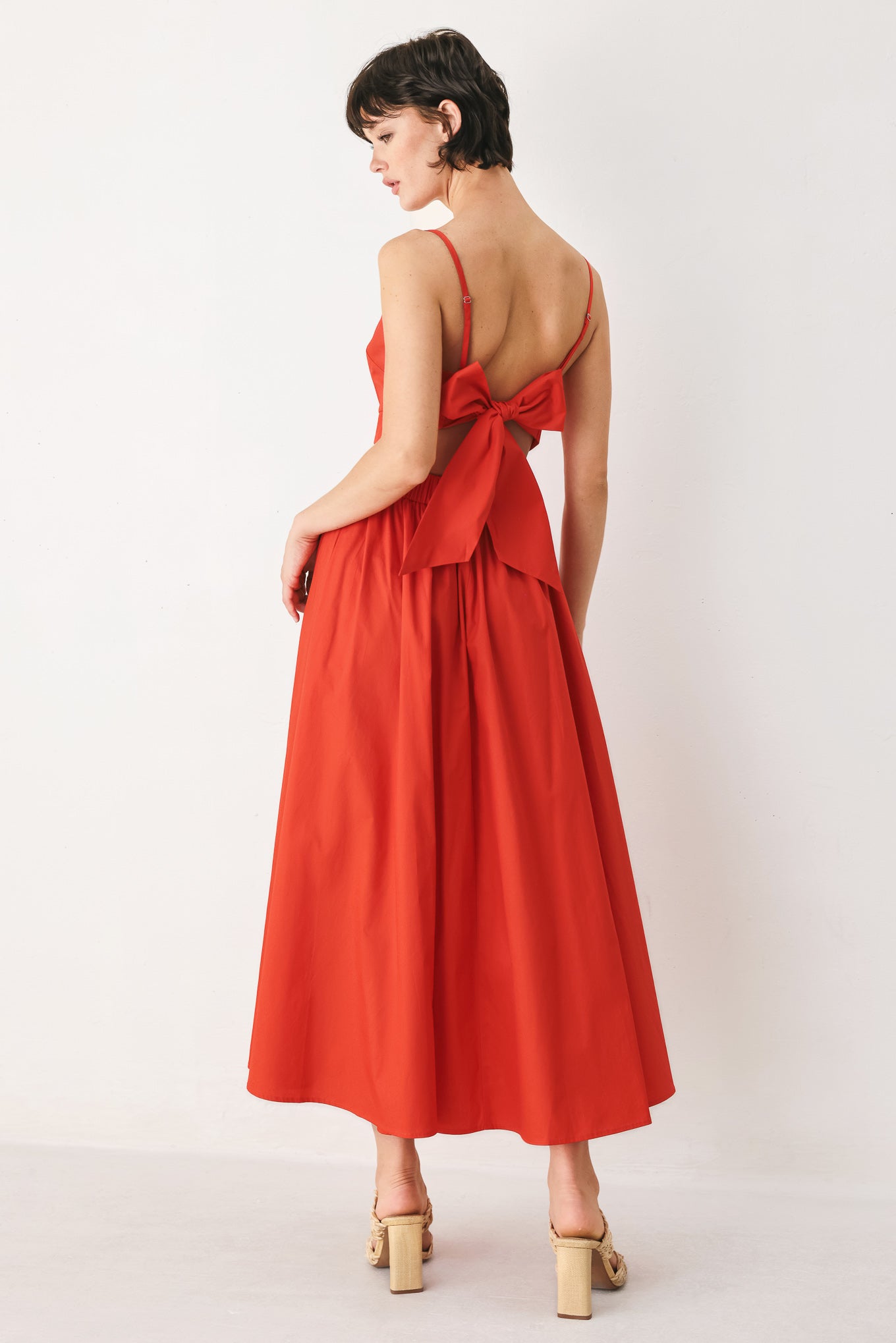 THE RIVIERA NIGHTS CUT-OUT MIDI DRESS