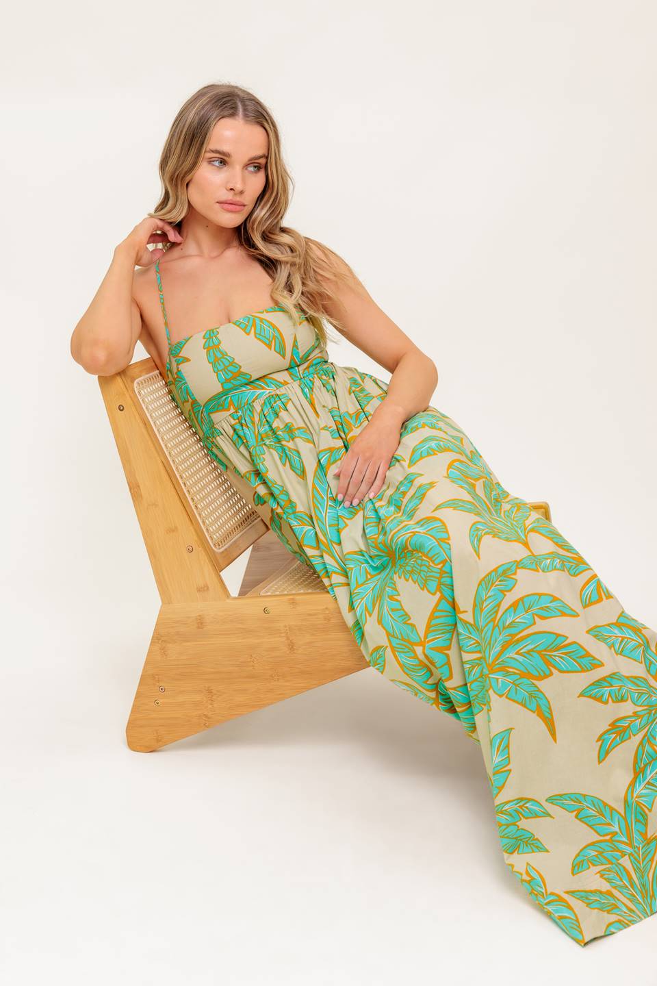 AUGUST TROPICAL MAXI DRESS