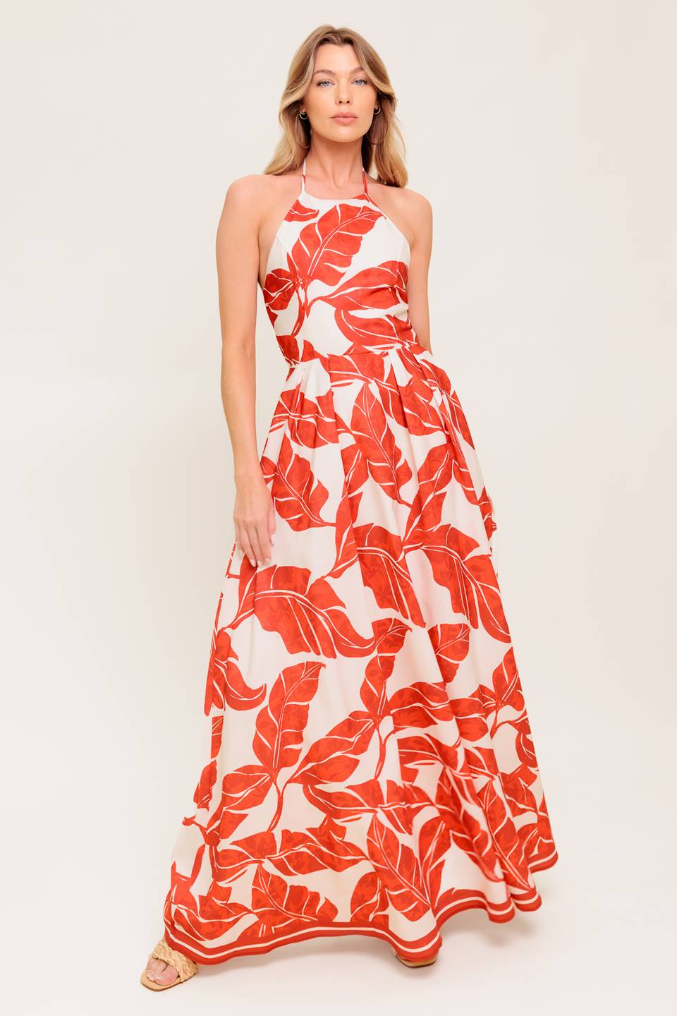 MARLEY MAXI DRESS TROPICAL HALTER MAXI