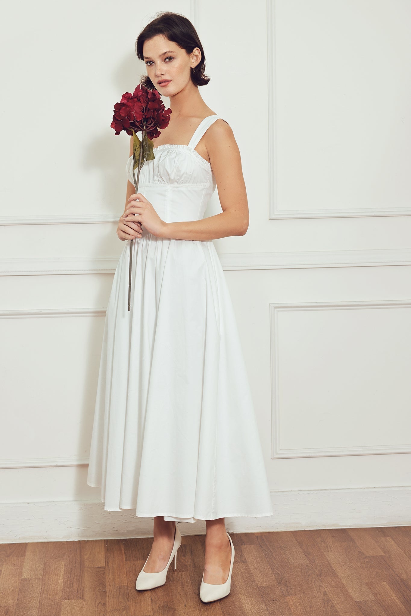 SWEETHEART SERENADE WHITE MIDI DRESS FINAL
