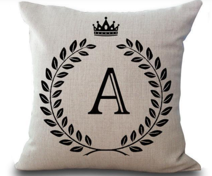 Personalized Alphabet Pillow Cover A