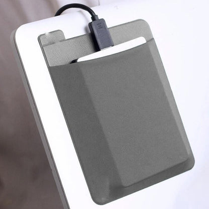 Adhesive Pocket Laptop Storage for External Hard Drives & Pens  Gray