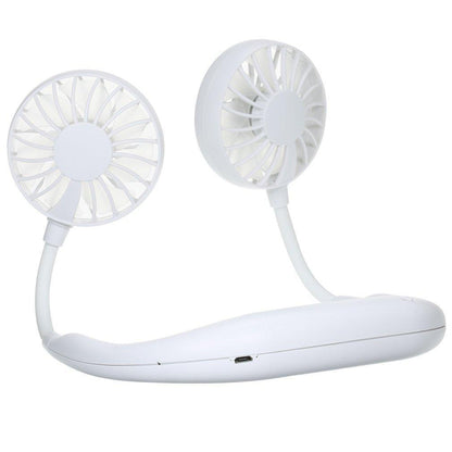 Wearable Portable Neck Fan For Personal Cooling White