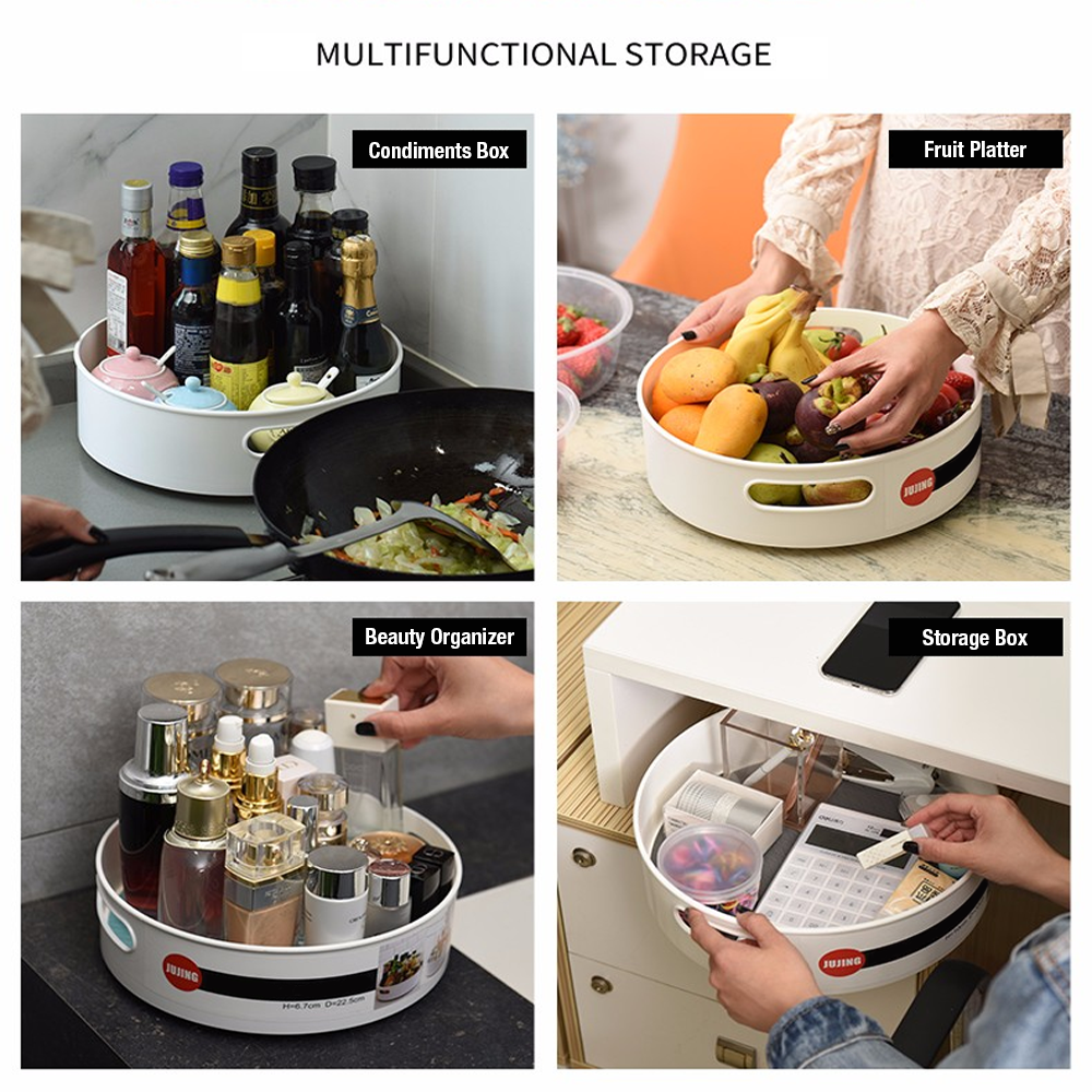 Anti-Skid 360° Rotating Storage Tray 4