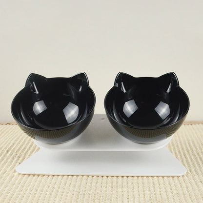 Anti-Vomiting Orthopedic Cat Bowl For Food & Water, Plastic Material