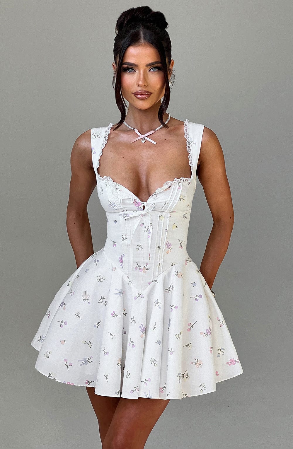 Antonella Mini Dress Multi Floral Print