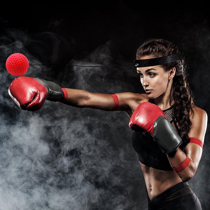 Compact reflex ball headband for office exercise breaks