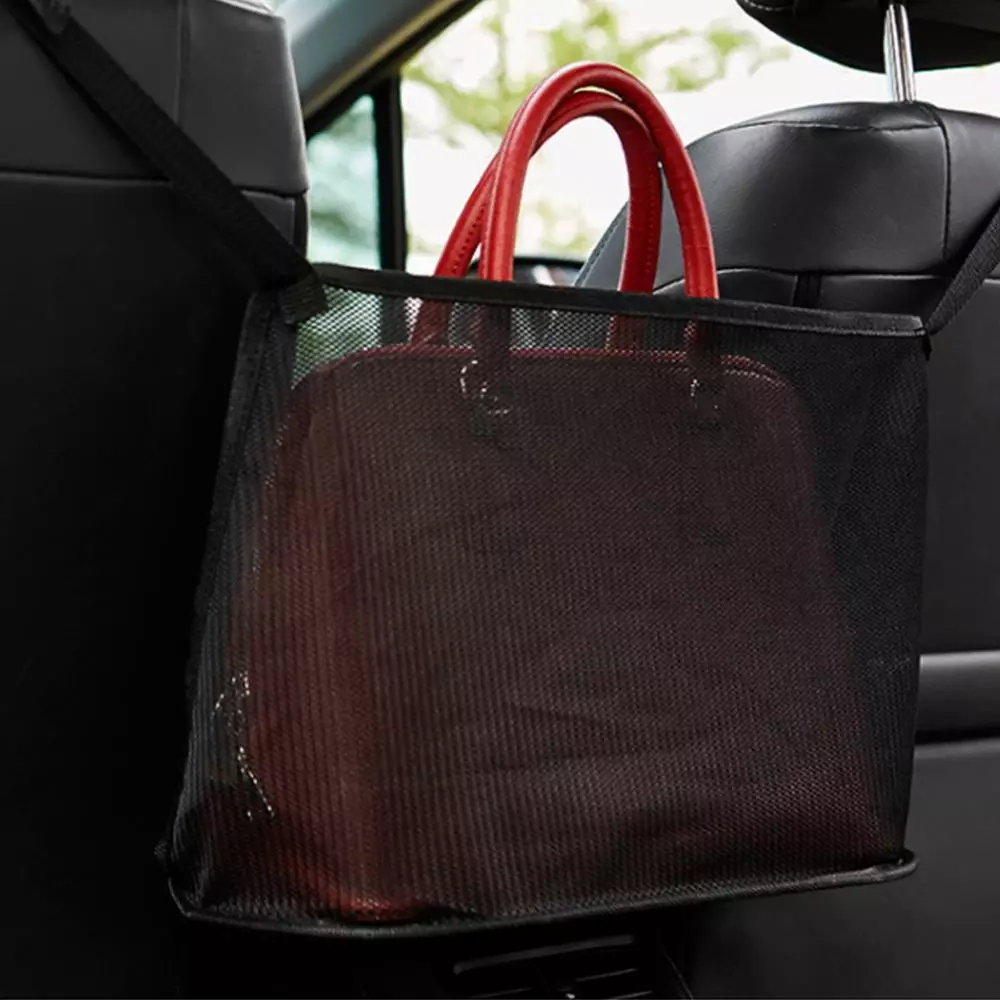Car Net Pocket Handbag Holder the Purse Pouch for Cars3