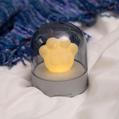 USB Chargeable Cat Paw Music Nursery Night Lamp Gray