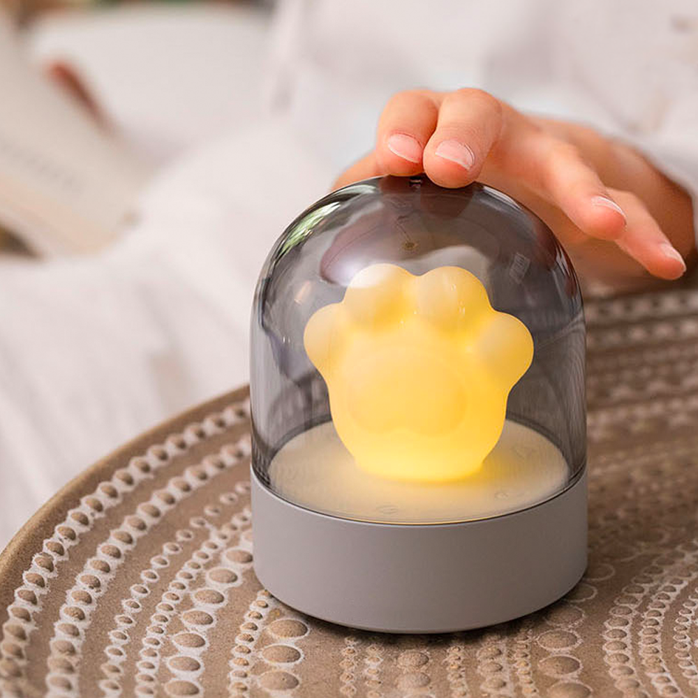 USB Chargeable Cat Paw Music Nursery Night Lamp 1