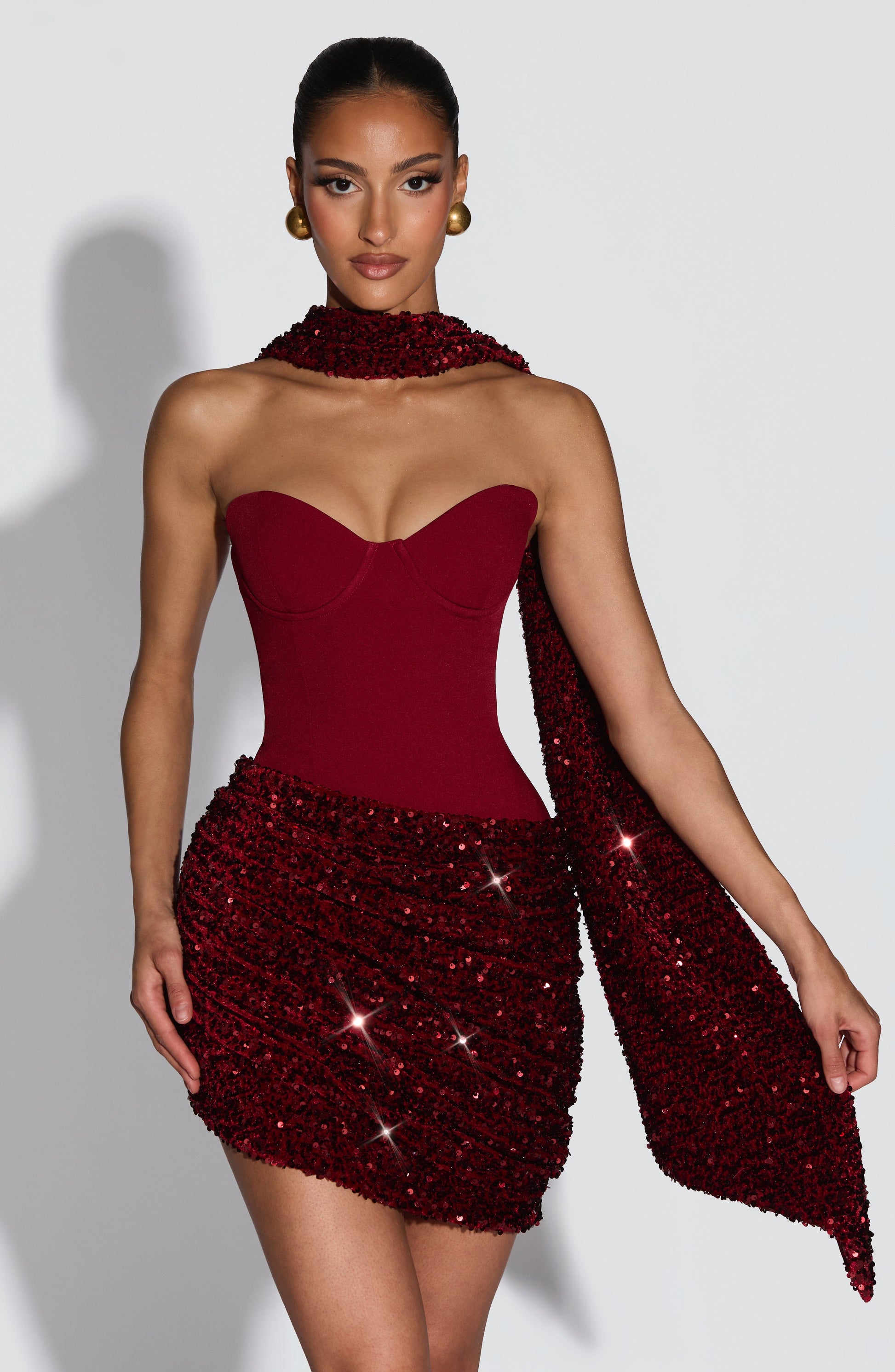 Denise Mini Dress Wine