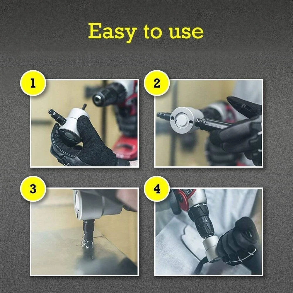 Double Head Sheet Metal Nibbler with Drill Attachment 2