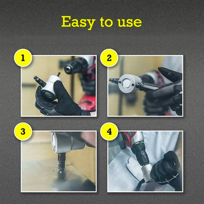 Double Head Sheet Metal Nibbler with Drill Attachment 2