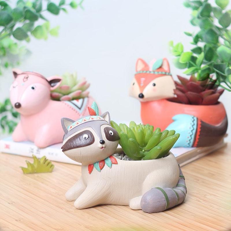 Boho Animals Planter 3