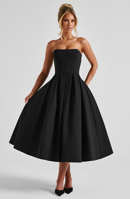 Edith Midi Dress Black