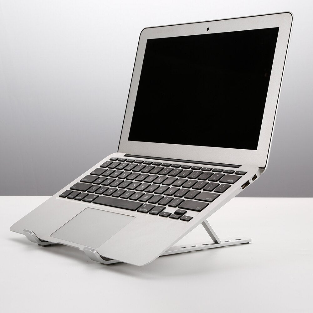 Ergonomic Adjustable Laptop Stand for Desk  Sturdy Portable  Ventilated Home  Office Riser
